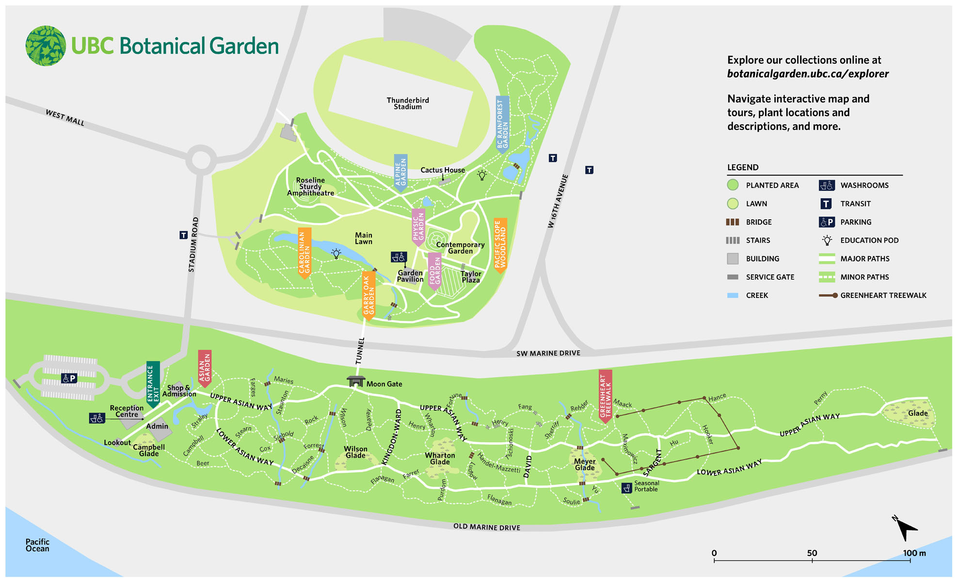 Map of UBC Botanical Garden